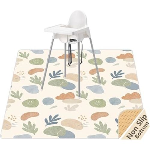 Splat Mat for Under High Chair, Waterproof Washable High Chair Floor Mat