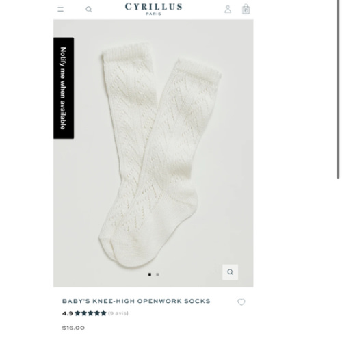 Baby's knee-high openwork socks