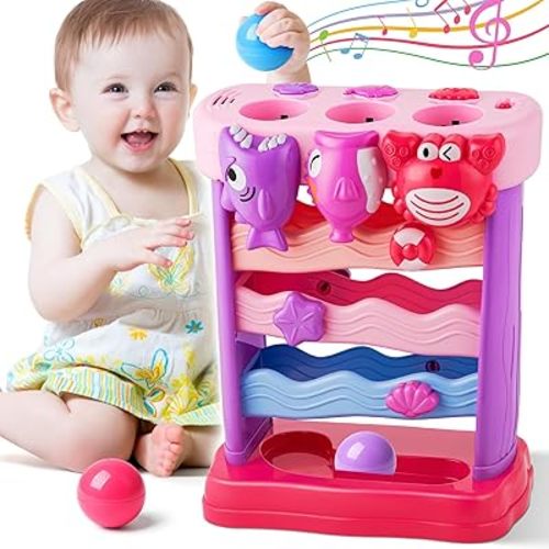 V-Opitos Musical Toy for 1, 2 Years Old Boys & Girls, Feeding Interactive Toys with Ball, Montessori Education Toys, Perfect Toddler Christmas Birthday Gifts