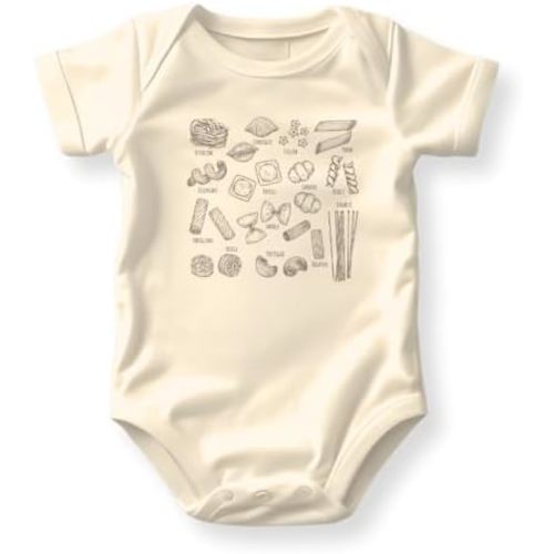 Pasta Baby Bodysuit, Pasta Lover Outfit, Italian Pastas Graphic Tee for Children