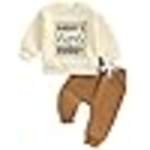Toddler Baby Boy Fall Winter Clothes Mamas Little Boy Outfit Letter Long Sleeve Sweatshirts and Jogger Pants Set
