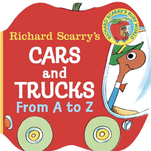 Richard Scarry's Cars and Trucks from A to Z (Shaped Board Book)