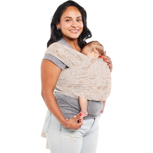 Baby Tula Stretchy Tencel™ Baby Wrap Carrier – Soft Newborn & Infant Wrap Sling, Ergonomic Hands-Free Baby Carrier, Breathable & Adjustable, Eco-Friendly for 8–25 lbs - Woodlands