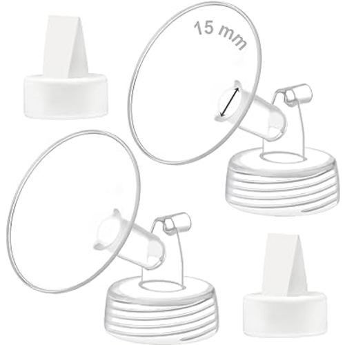 Maymom 15mm Flange and Duckbill Valve Compatible with Spectra S1 Spectra S2 Spectra 9 Plus Not Original Spectra Pump Parts Replace Spectra S2 Pump Parts Spectra Flange Spectra Duckbill Valve