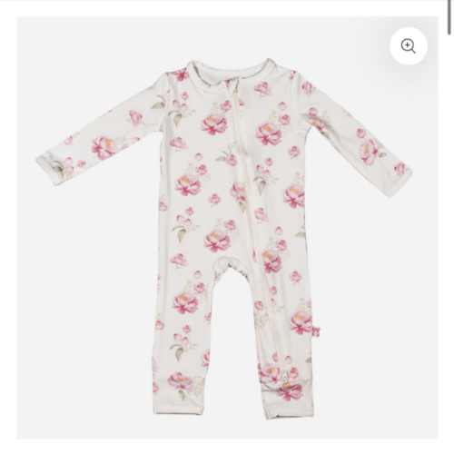 Zippered Romper (Peonies) – Snuggle & Slumber