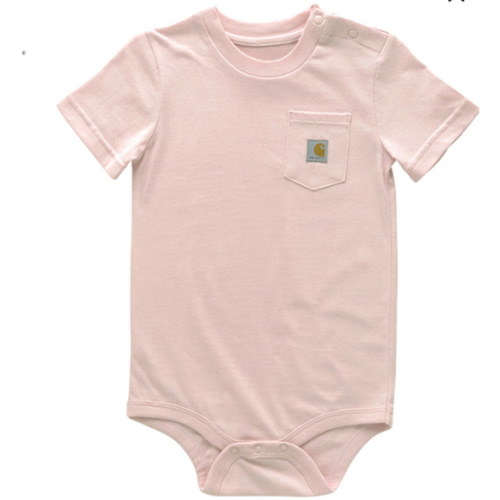 Carhartt Infant Girls' Solid Short Sleeve Snap Onesie