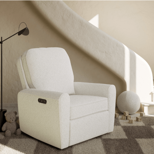 Storkcraft Amalfi Deluxe Power Swivel Glider Recliner (Ivory)