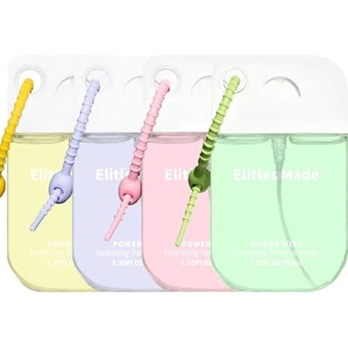 Hand Sanitizer Spray, Scented Hand Sanitizer Spray Travel Size, 4 Pack 1.35 fl oz Mini Spray With Keychain, Clip Backpack Purse, Gifts for Women Teen Girls Kids Nurse Teacher