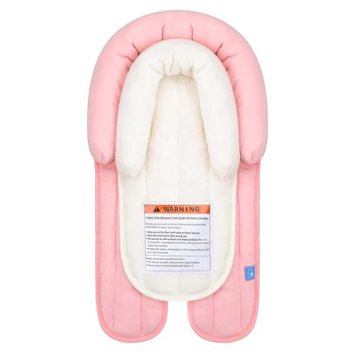 COOLBEBE Upgraded 2-in-1 Babybody Supports for Newborn Infant - Extra Soft Breathable Car Seat Insert Cushion Pad, Perfect for Carseat, Stroller, Swing, Bouncer, Pink