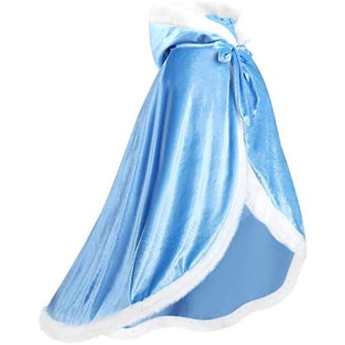 Girls Dress Up Hodded Cape Toddler Costume for Princess Cloaks
