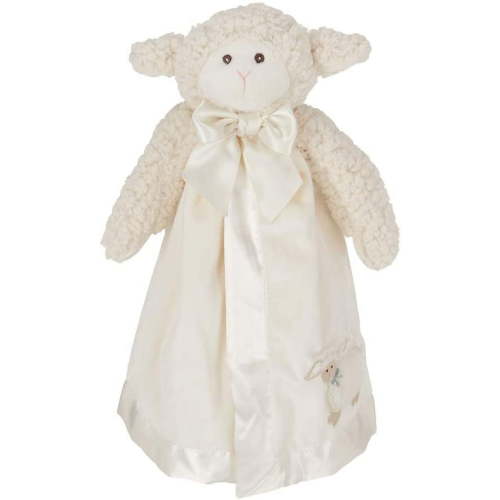 Bearington Baby Lamby Snuggler, White Lamb Plush Stuffed Animal Security Blanket, Lovey 15"