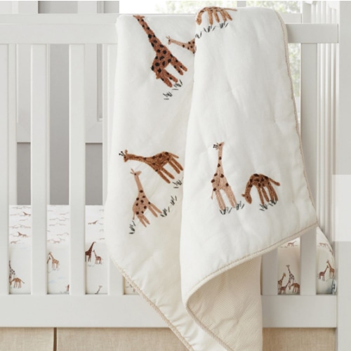 Goldie Giraffe Baby Quilt | Pottery Barn Kids