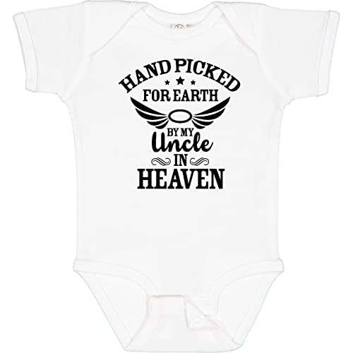 inktastic Handpicked for Earth By My Uncle in Heaven with Angel Baby Bodysuit