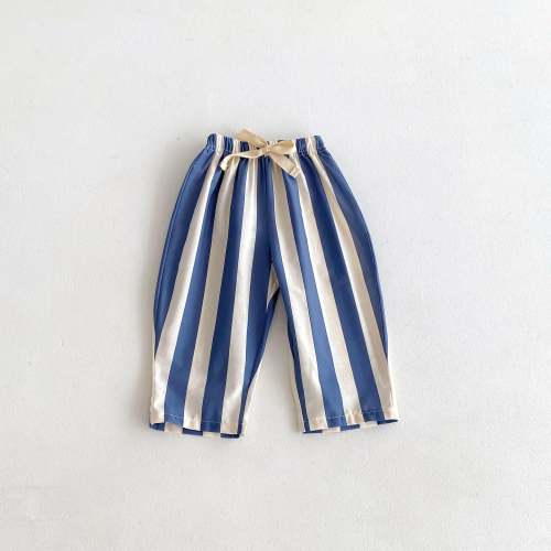 Striped Cotton Drawstring Pants – Unisex Comfort for Everyday Adventur – Peachy Bloomers