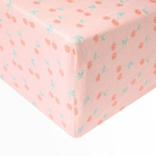Copper Pearl Autumn Premium Crib Sheet - Cheery: Fits 9 Inch Mattress, Botanical Fruit Pattern, Jersey Rayon Mix
