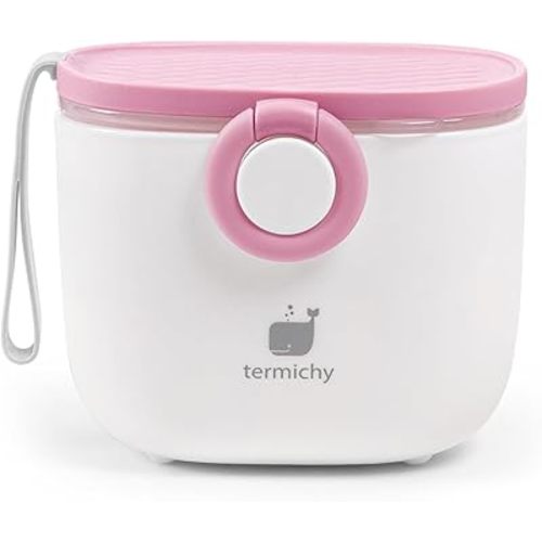Termichy Baby Formula Dispenser, Portable Milk Powder Dispenser Container with Carry Handle and Scoop for Travel Outdoor Activities with Baby Infant, 8.8OZ, 0.55LB, 250g,500ml (Baby Pink)
