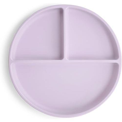 mushie Silicone Suction Plate | BPA-Free Non-Slip Design (Soft Lilac)