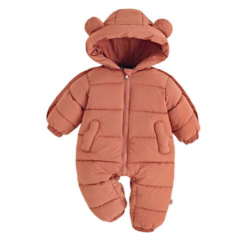LRen Girls Down Coat Winter Warm Hooded Jacket Outerwear For Baby Toddler 0-24 Months,3-6 Months,Z1-Coffee
