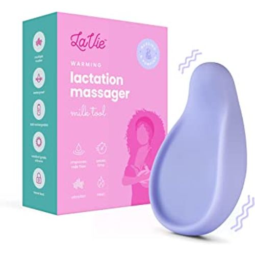 LaVie Warming Lactation Massager 3-in-1 Adjustable Heat + Vibration for Breastfeeding, Nursing, Pumping, Essential Support for Improved Milk Flow