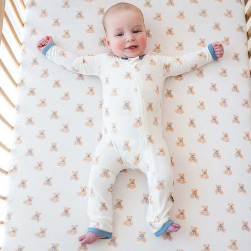 Zippered Romper in Teddy Bear