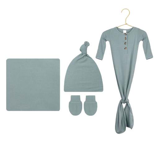 Ford Ribbed Newborn Hat Bundle (Gown)