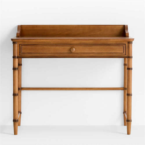 Crosby Antique Amber Wood Kids Desk with Drawer by Sharland England