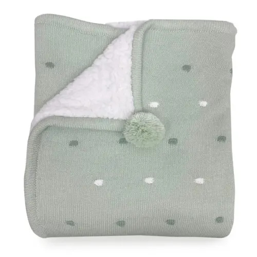 Bubba Confetti Knit Blanket Olive | Baby Bunting AU