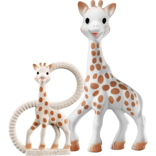 Sophie la girafe Classical Creation Birth Set #1 | Gift Set Includes Gift Bag, Card, Sophie la girafe & Teething Ring | Born in Paris | Made from Natural Rubber | Designed for Teething Babies