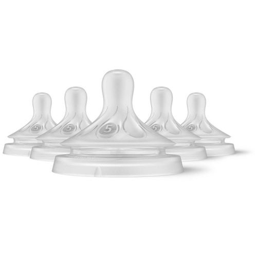 Philips Avent Natural Response Nipples - Extra Fast Flow - Flow 5 - 5pk: Silicone, Extra Fast Flow, Compatible with Avent