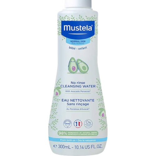 Mustela Baby Cleansing Water - No-Rinse Micellar Water - with Natural Avocado & Aloe Vera - for Baby's Face, Body & Diaper - 1 or 2-Pack - Various Sizes