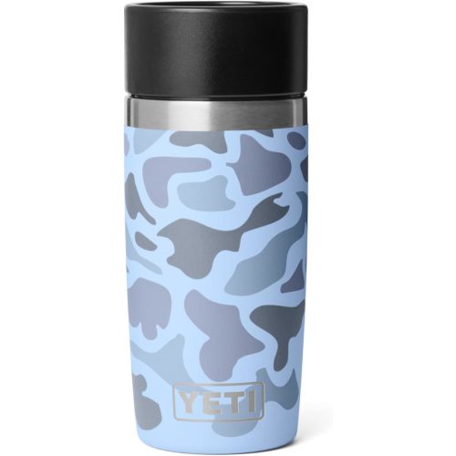 YETI Rambler 12 oz Travel Bottle, Stainless Steel, Vacuum Insulated with Leakproof Commuter Cap, Blue Camo