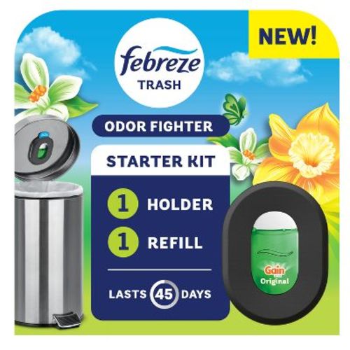 Febreze Trash - Trash Aisle Air Freshener Starter Kits - Gain Original: Oil, Non-Powered