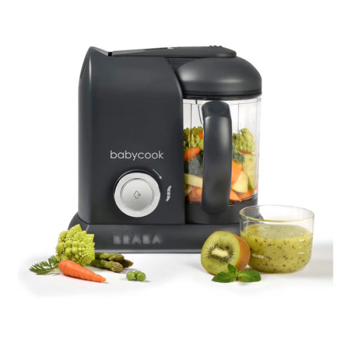 Amazon.com : BEABA Babycook Solo 4 in 1 Baby Food Maker, Puree Steamer and Blender for Purees, Grinder with Auto Steam Cooking, Lrg Capacity 1,100 mL/ 37 oz, 27 Servings in 20 Mins, (Charcoal) : Baby