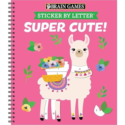 Brain Games - Sticker by Letter: Super Cute! Spiral-bound – June 15, 2021