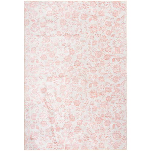 Mainstays Pink Floral Faux Fur Indoor Area Rug, 7'x10'