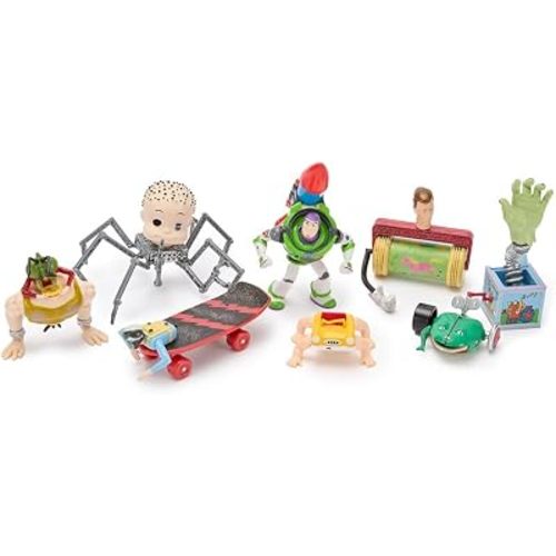 Disney Store Official Sid's Room Figure Set – Toy Story - 8-Piece Fully Sculpted Figures of Sid's Disturbing Creations - Perfect for Fans of Toy Story Toys & Pixar Toys