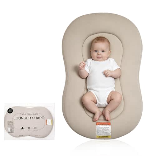 Baby Lounger Curve for Newborn 0-12 Months, Infant Snuggle Lounger Support | Baby Lounger Curve & Snuggle Lounger for Newborn 0-12 Months, Machine Washable Cover, Travel Bag, Baby Gift