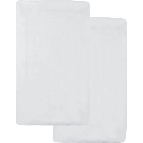 American Baby Company 15" x 33" Fitted Bassinet Sheet, 100% Natural Cotton Jersey Knit, White, Soft Breathable, for Boys and Girls, Pack of 2