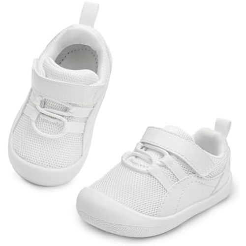 Wide Toddler Shoes Boys Girls Zero Drop Barefoot Infant First Walking Shoes Mesh Breathable Lightweight Soft Nonslip Baby Sneakers
