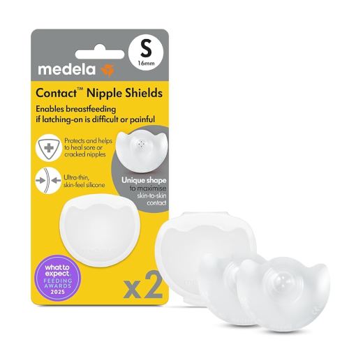 Medela Contact Nipple Shields, Small 16mm | for Latching Difficulties During Breastfeeding, Flat or Inverted Nipples
