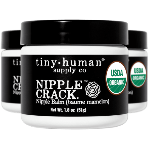 Organic Nipple Cream, Nipple Crack (3 pack), Lanolin-Free Breastfeeding Nipple Balm, Tiny Human Supply Co