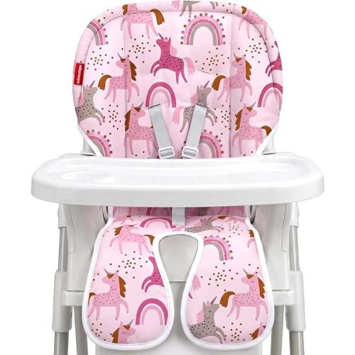 Mamatepe Baby High Chair Cover Replacement, Pink Rainbow