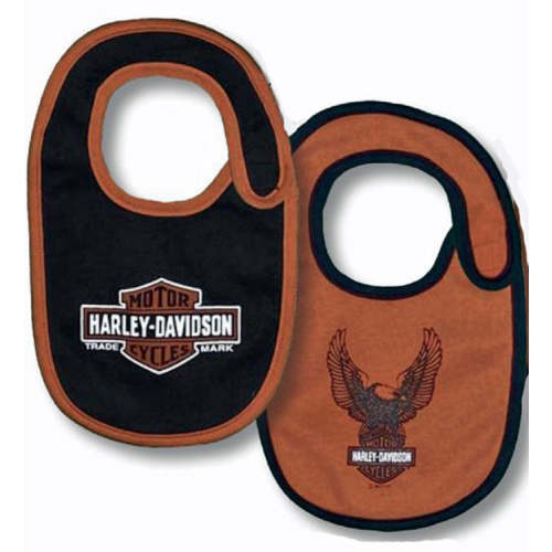 Harley-Davidson® Newborn Boys' 2-Pack Knit Bibs
