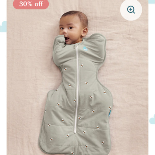 Swaddle Up™ 2.5 TOG Cotton Olive Bees