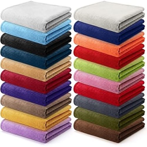 Kinlop 20 Pcs Fuzzy Baby Blankets 40 Inch Bulk Winter Soft Kid Blankets Cozy Lightweight Warm Fleece Throw Bulk for Christmas Infant Toddler Girls Boys Crib Preschool Bedding (Multicolor)