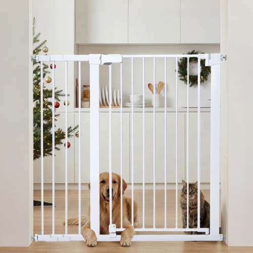 Baby Safety Gate, 36" Tall, 29.5-43.3" for Stairs and Doorway,Pet Gate for Ages 6 to 36 Months,White