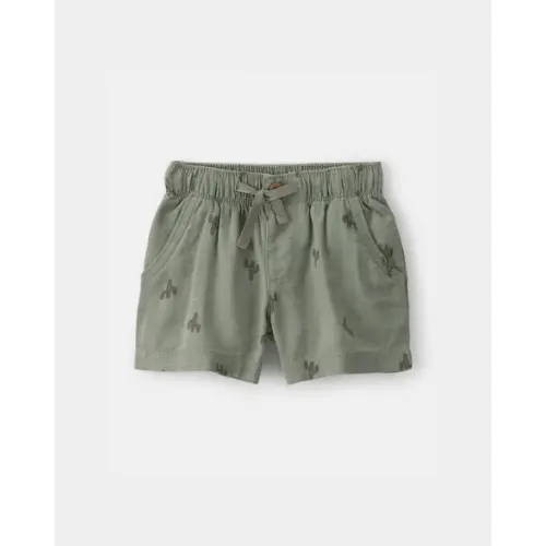 Baby Boy Cactus Drawstring Shorts - Olive - OshKosh B'gosh | Carter's