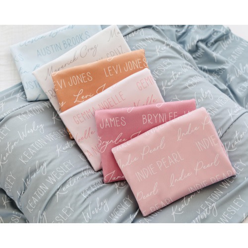 Personalized Swaddle Blanket - Signature Font Duo