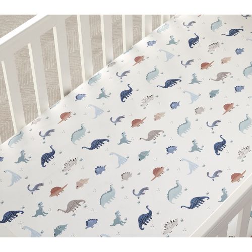 Dillon Dino Organic Crib Fitted Sheet