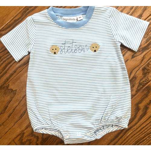 Personalized Embroidered Bubble with Dogs